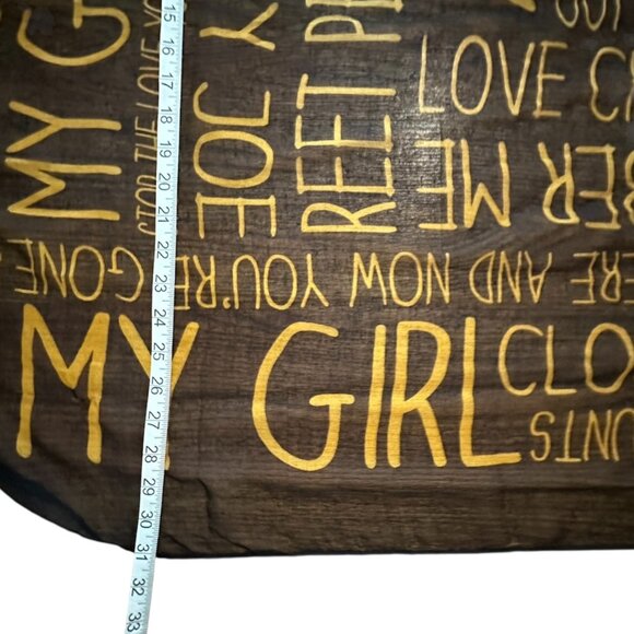 Motown Records Black & Gold Lyric Print Sheer Scarf Wrap "My Girl Billie Jean" - Picture 7 of 8